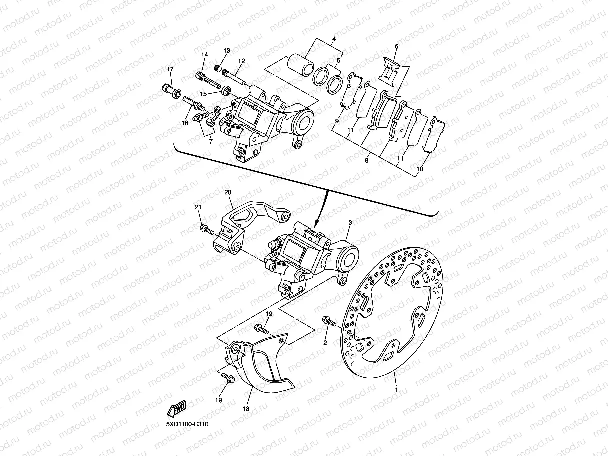 REAR BRAKE CALIPER