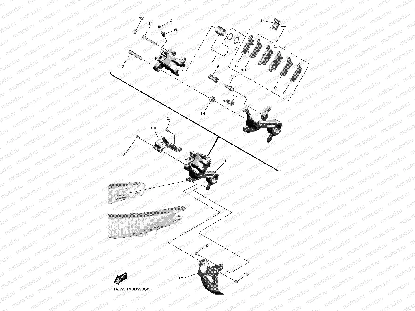 REAR BRAKE CALIPER