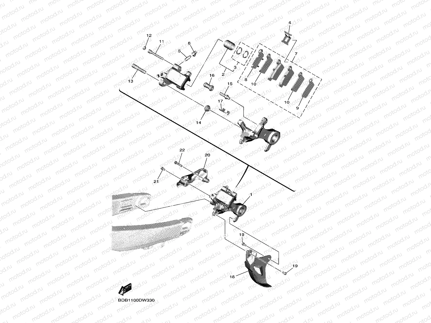 REAR BRAKE CALIPER