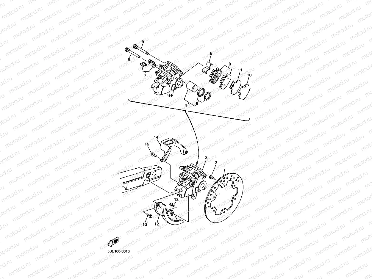 REAR BRAKE CALIPER