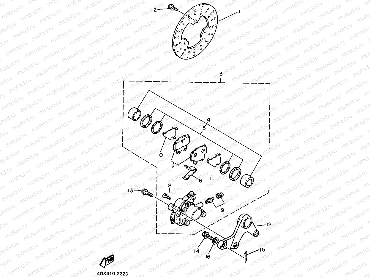 REAR BRAKE CALIPER