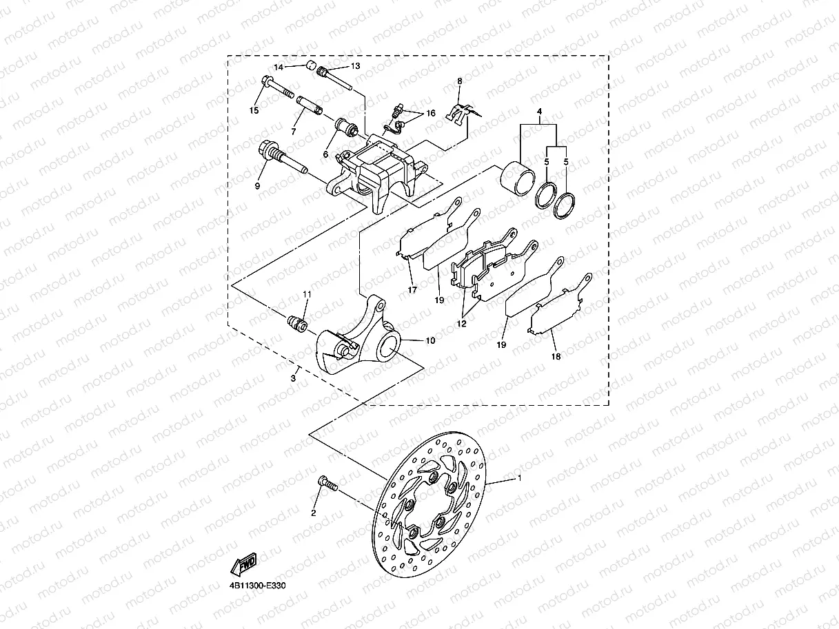 REAR BRAKE CALIPER