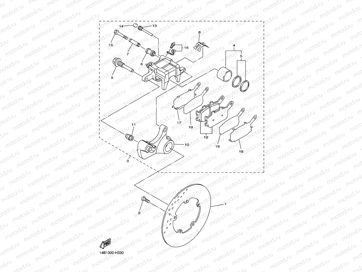 REAR BRAKE CALIPER