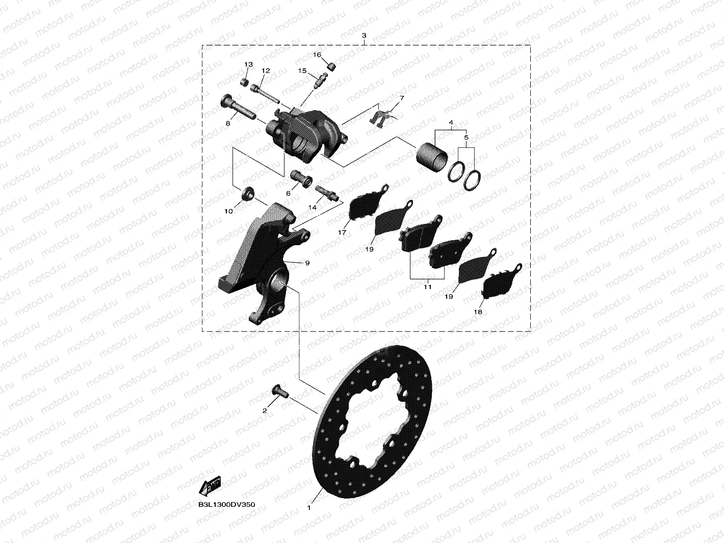 REAR BRAKE CALIPER
