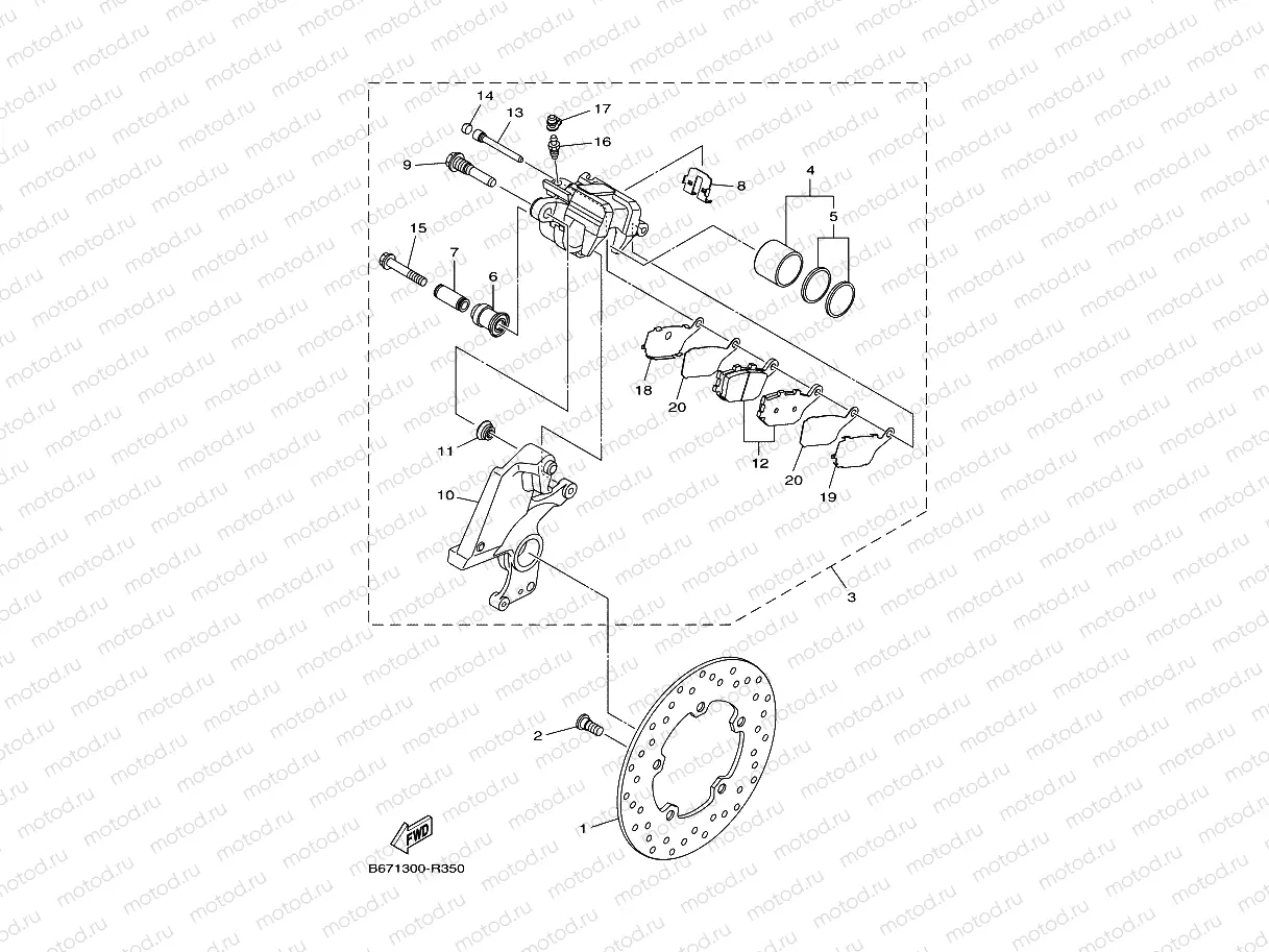 REAR BRAKE CALIPER