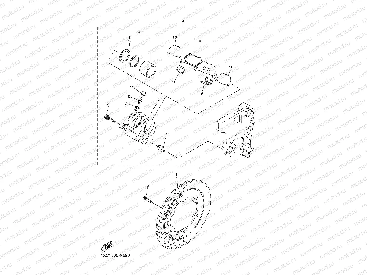 REAR BRAKE CALIPER