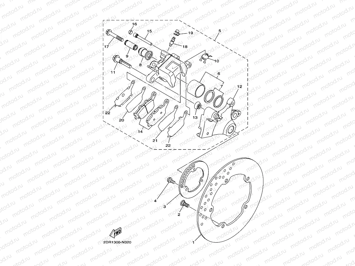 REAR BRAKE CALIPER