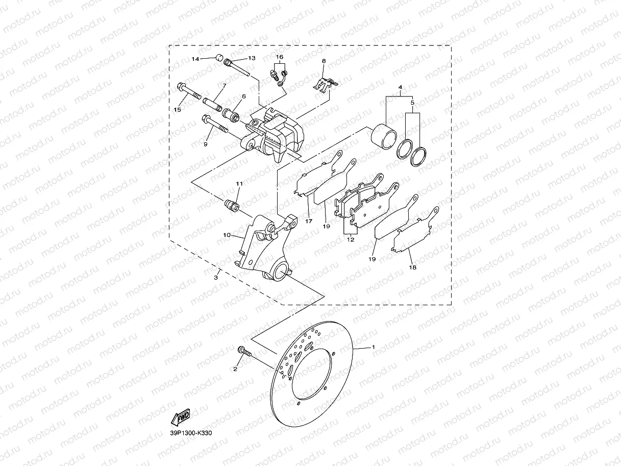 REAR BRAKE CALIPER