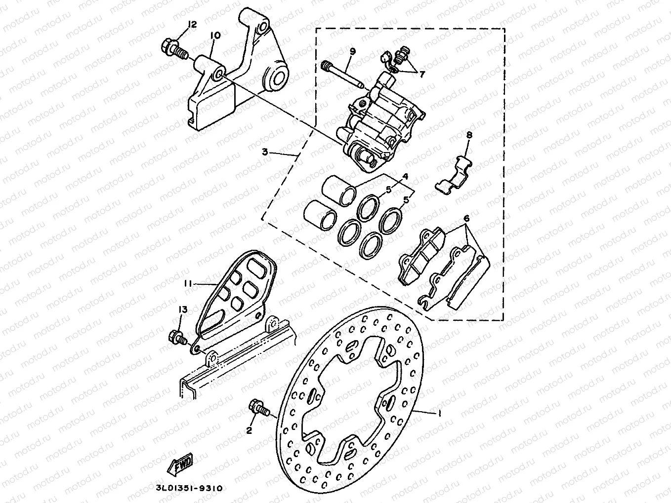 REAR BRAKE CALIPER