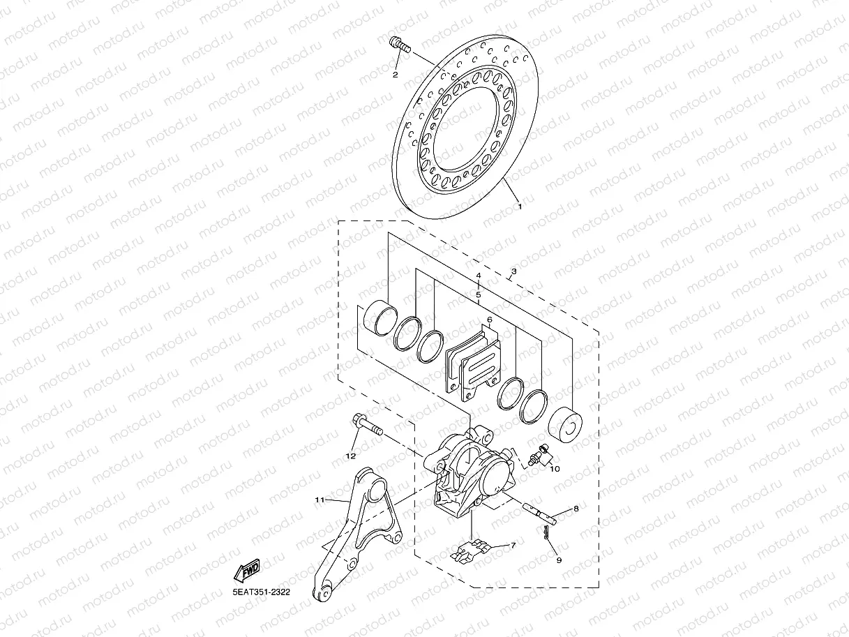 REAR BRAKE CALIPER