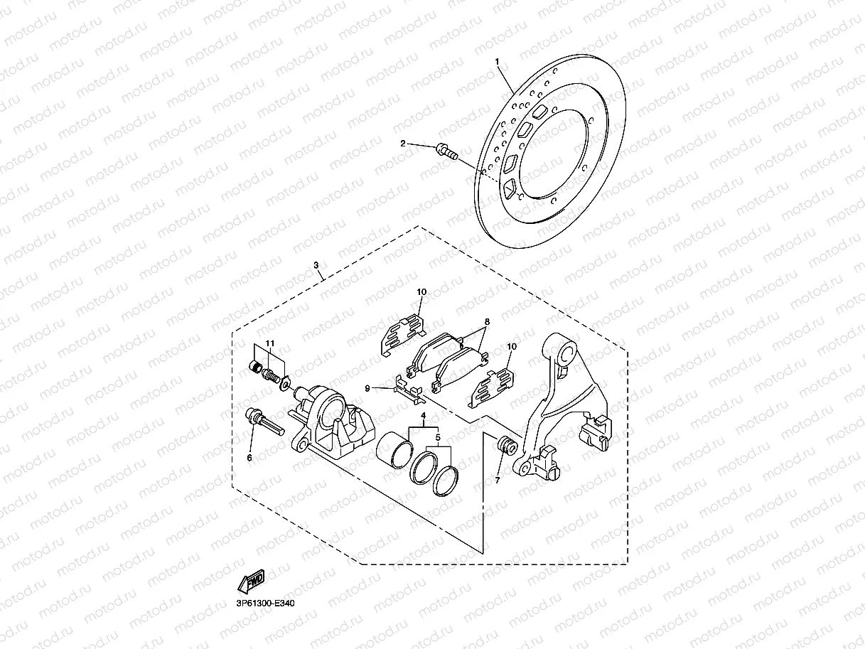 REAR BRAKE CALIPER