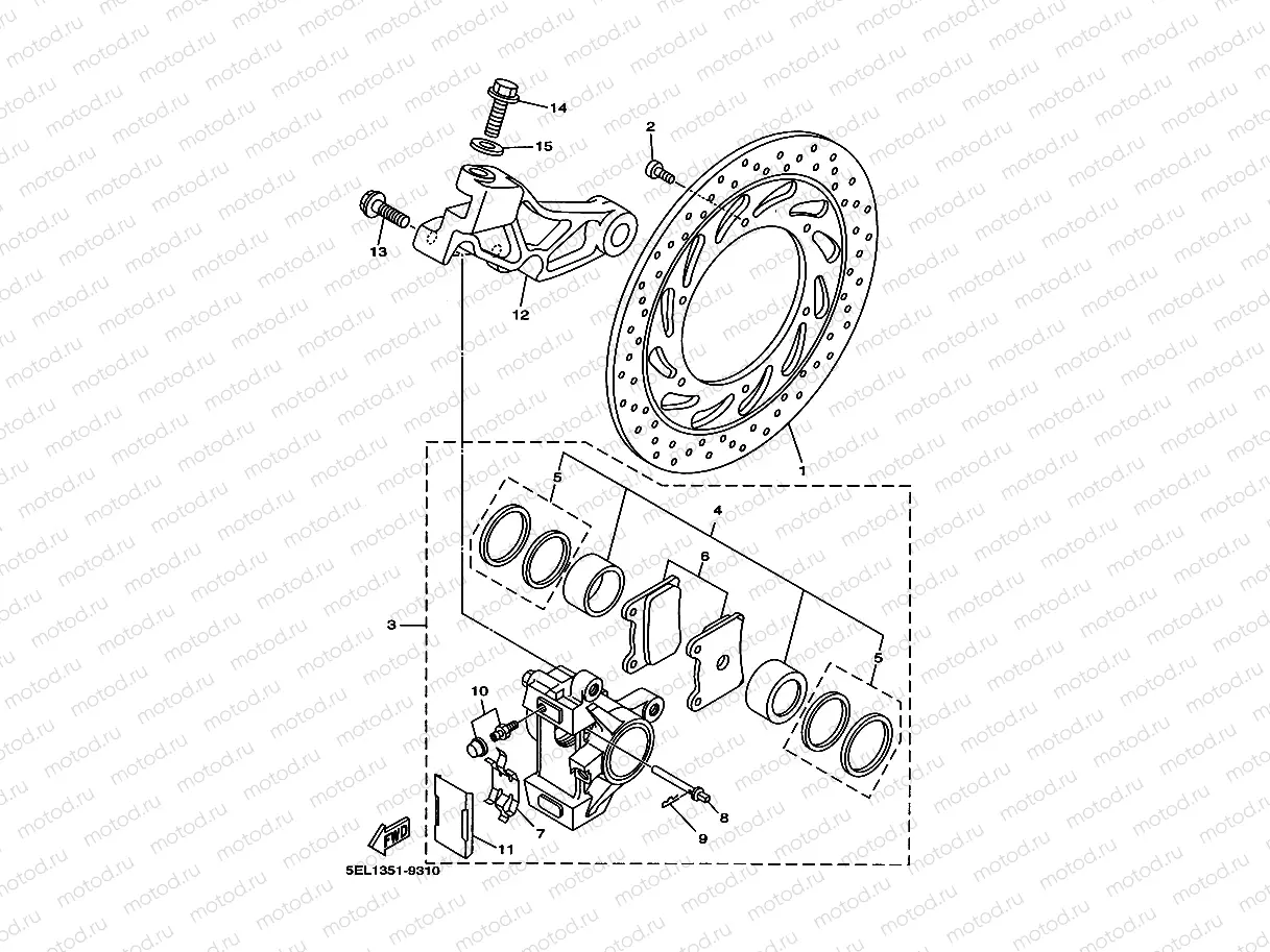 REAR BRAKE CALIPER
