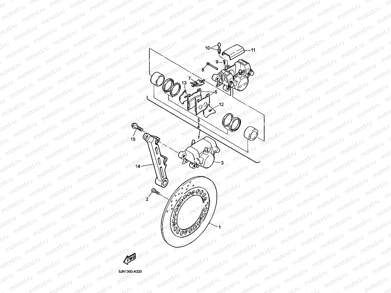 REAR BRAKE CALIPER
