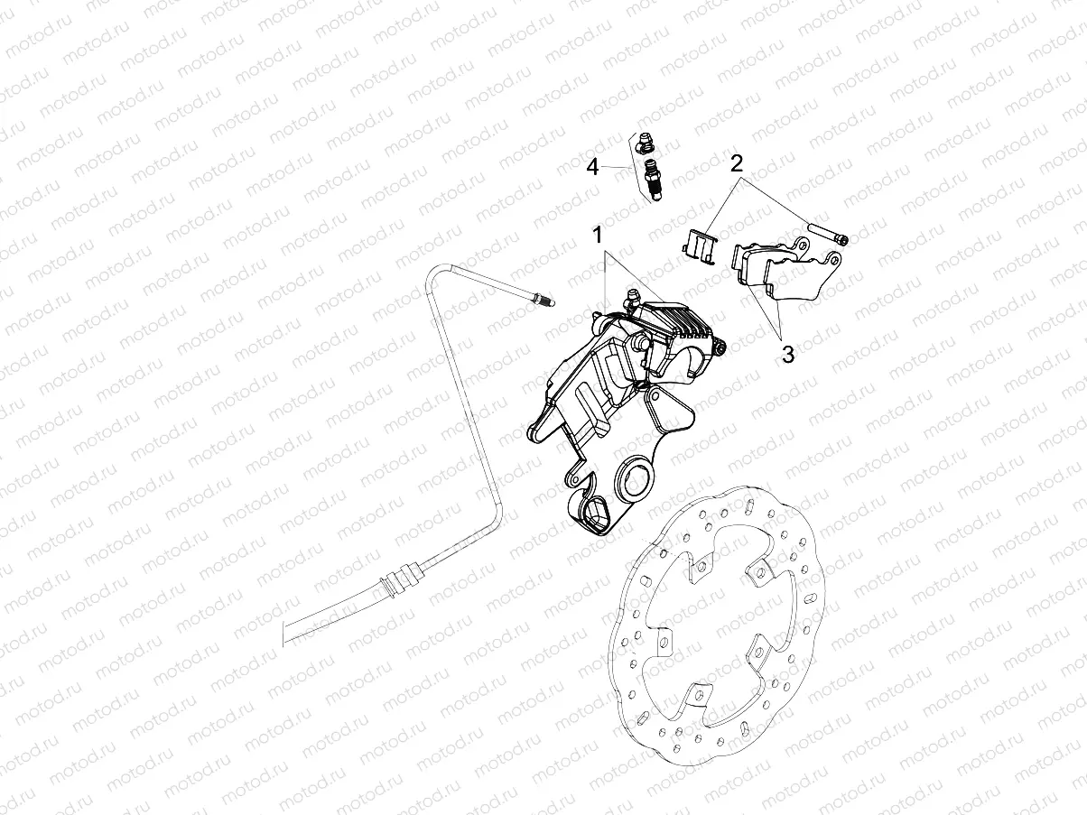 Rear brake caliper