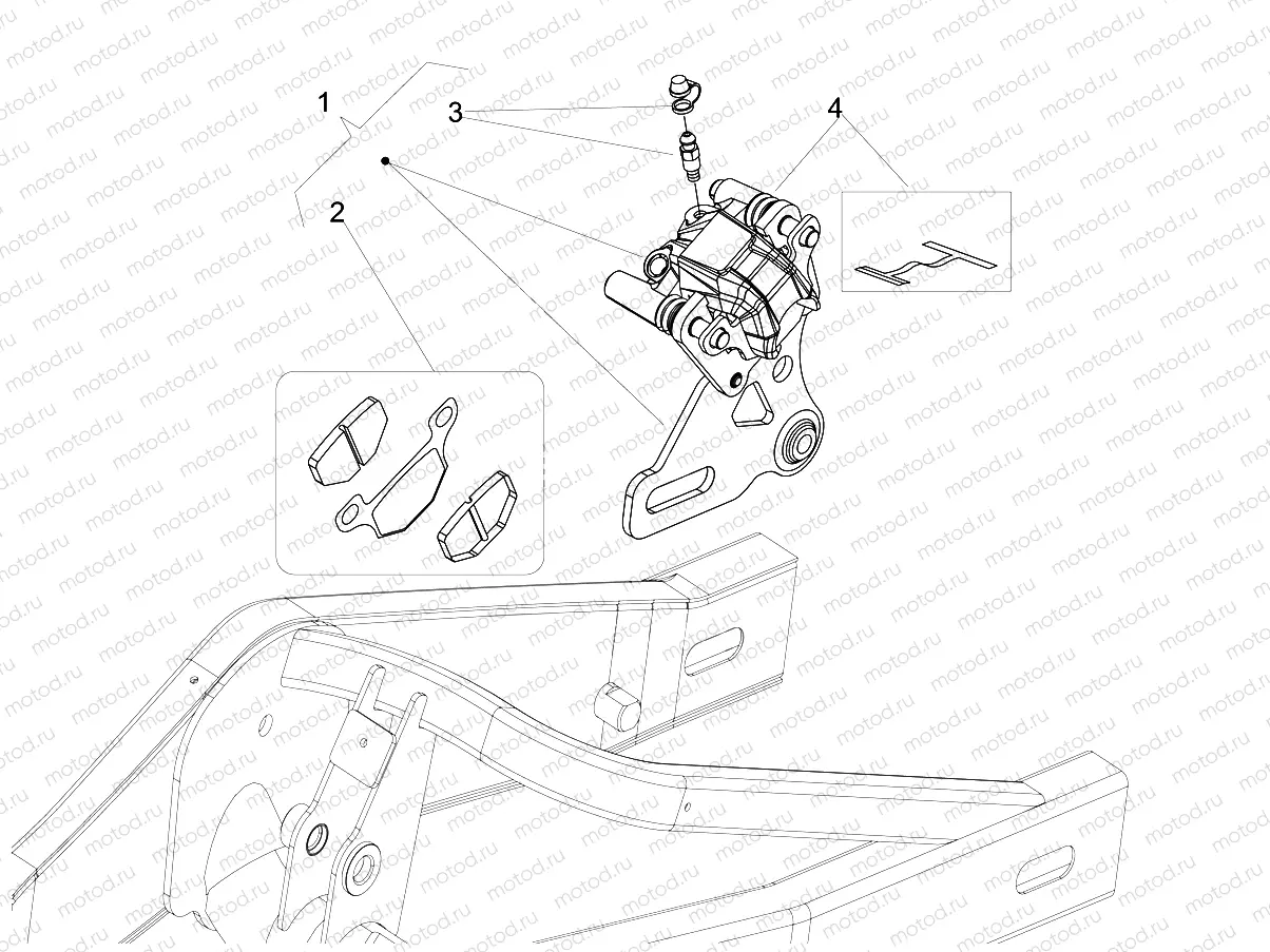 Rear brake caliper
