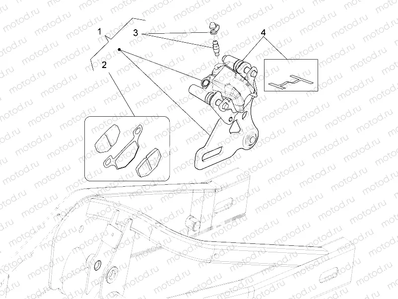 Rear brake caliper
