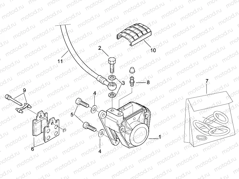 Rear brake caliper
