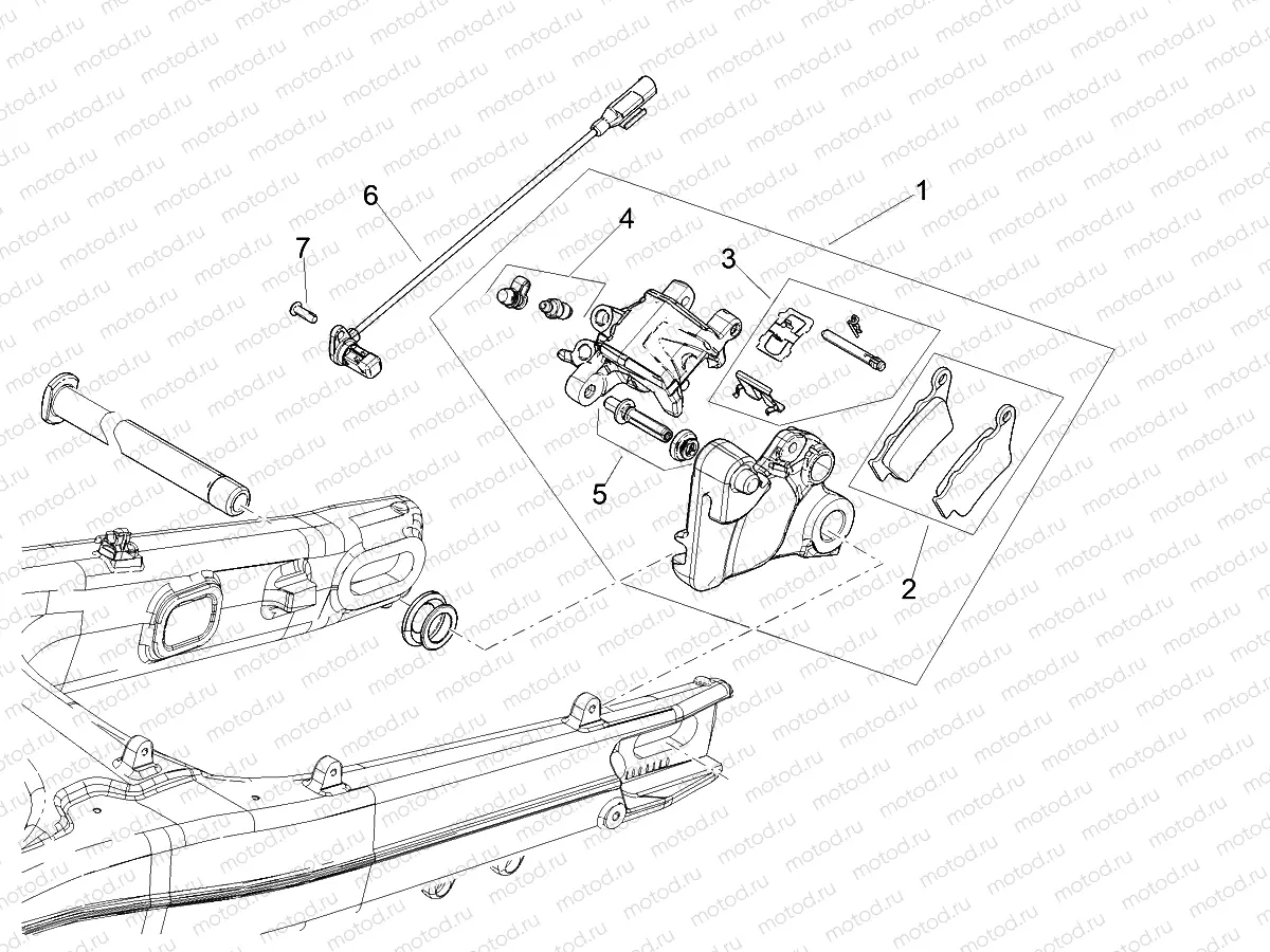 Rear brake caliper