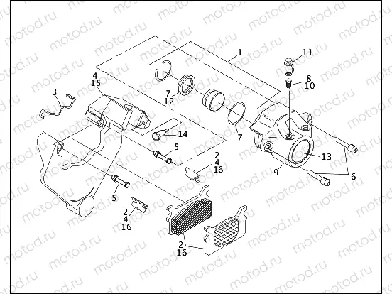 REAR BRAKE CALIPER