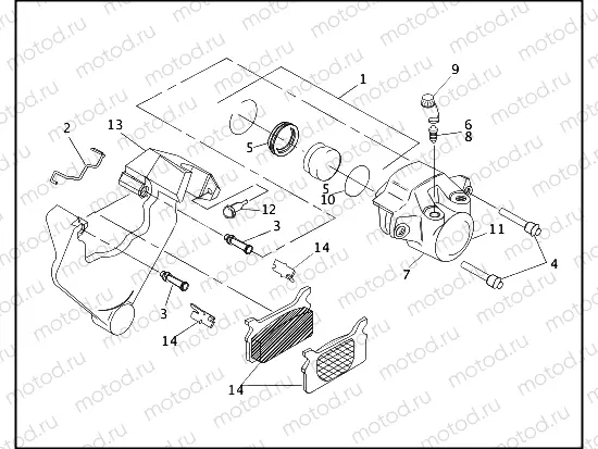 REAR BRAKE CALIPER