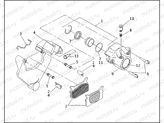 REAR BRAKE CALIPER