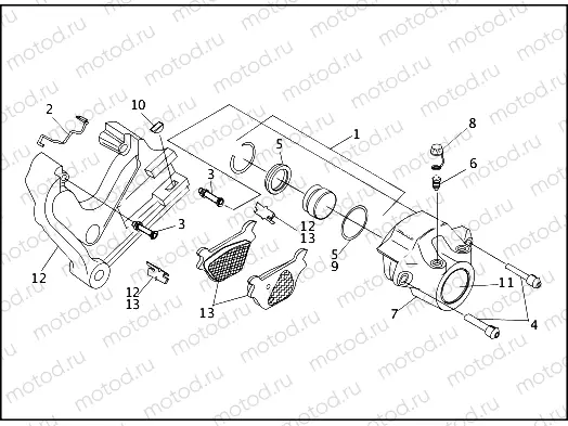 REAR BRAKE CALIPER