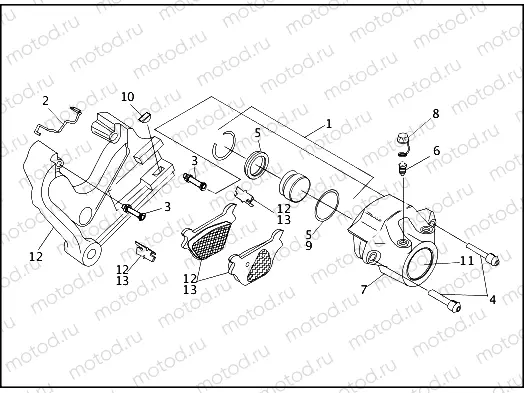 REAR BRAKE CALIPER
