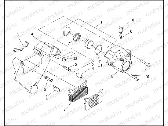REAR BRAKE CALIPER