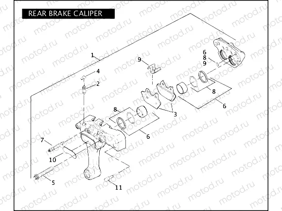 REAR BRAKE CALIPER