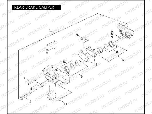 REAR BRAKE CALIPER