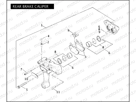REAR BRAKE CALIPER