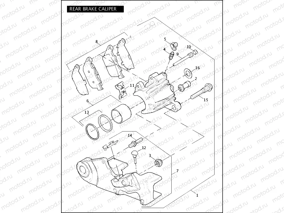 REAR BRAKE CALIPER