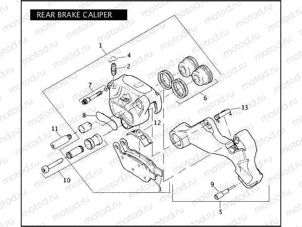 REAR BRAKE CALIPER