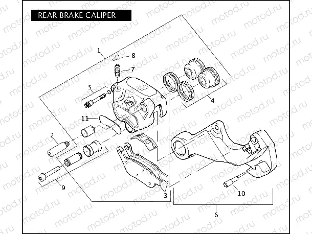 REAR BRAKE CALIPER
