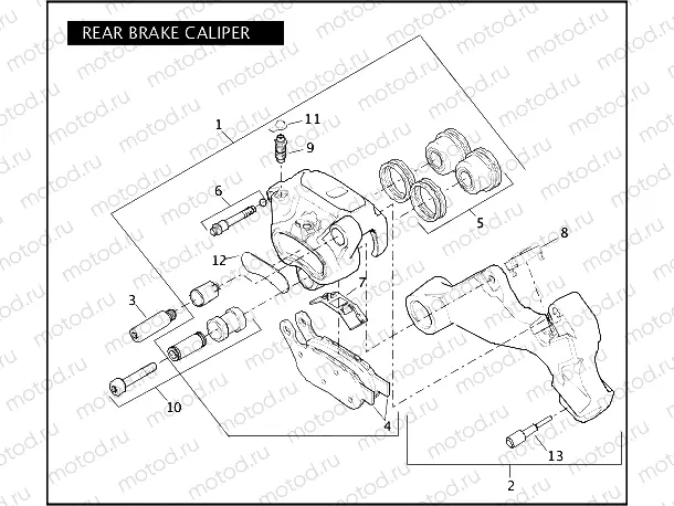 REAR BRAKE CALIPER
