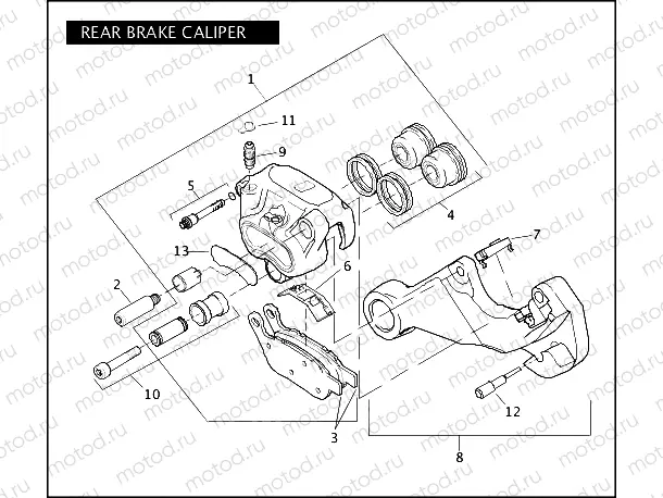 REAR BRAKE CALIPER