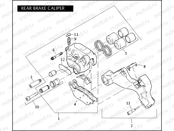 REAR BRAKE CALIPER