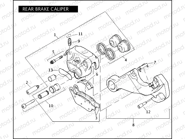 REAR BRAKE CALIPER