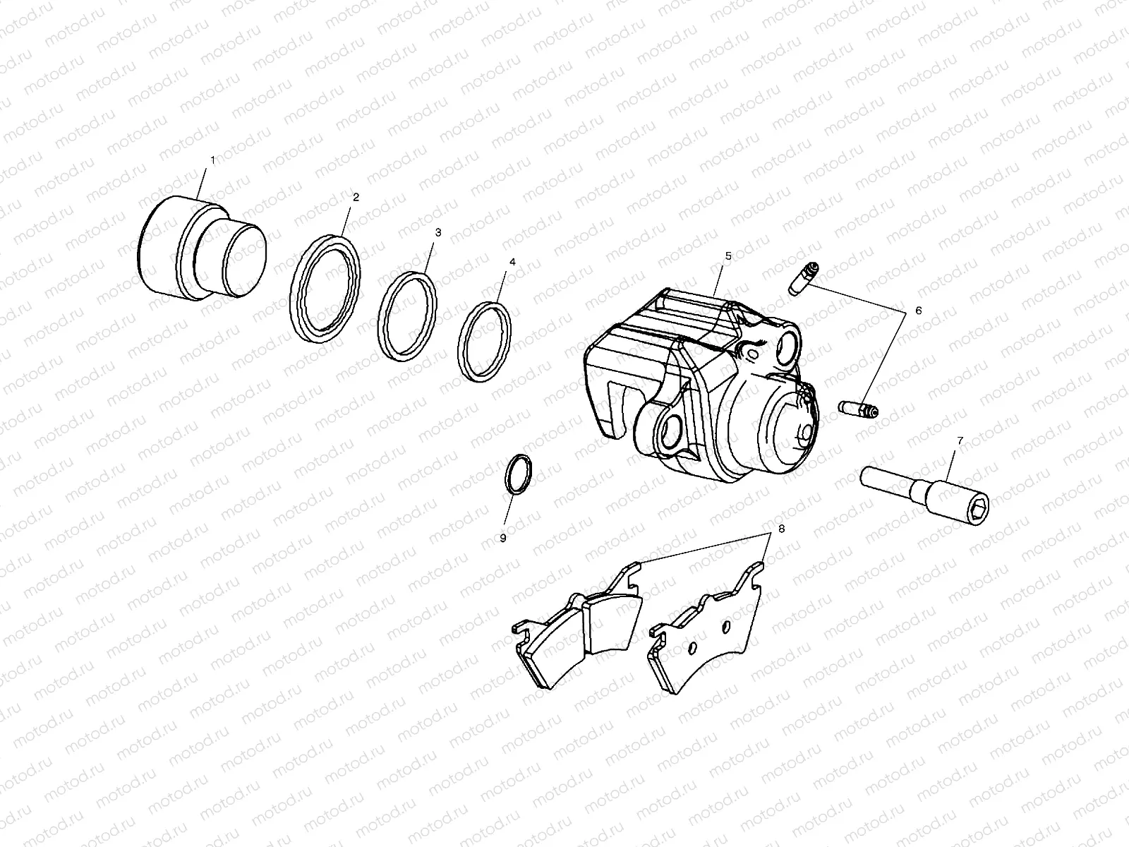 REAR BRAKE CALIPER - C10CL50AA (4978707870B11) | REAR BRAKE CALIPER - C10CL50AA (4978707870B11)