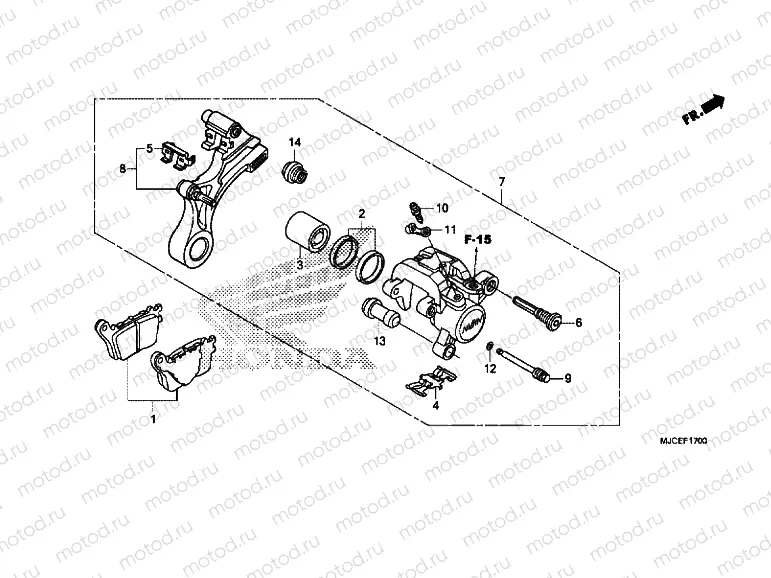 REAR BRAKE CALIPER (CBR600RR)
