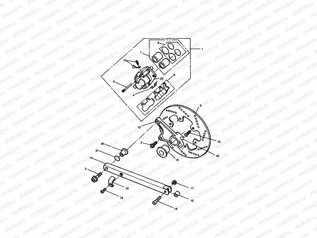 Rear Brake Caliper & Disc