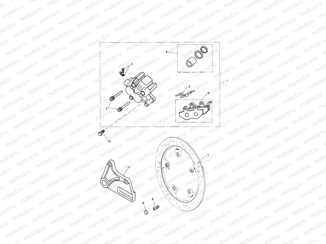 Rear Brake Caliper & Disc