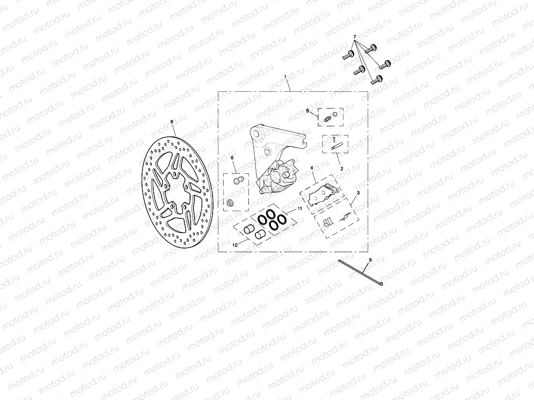 Rear Brake Caliper & Disc