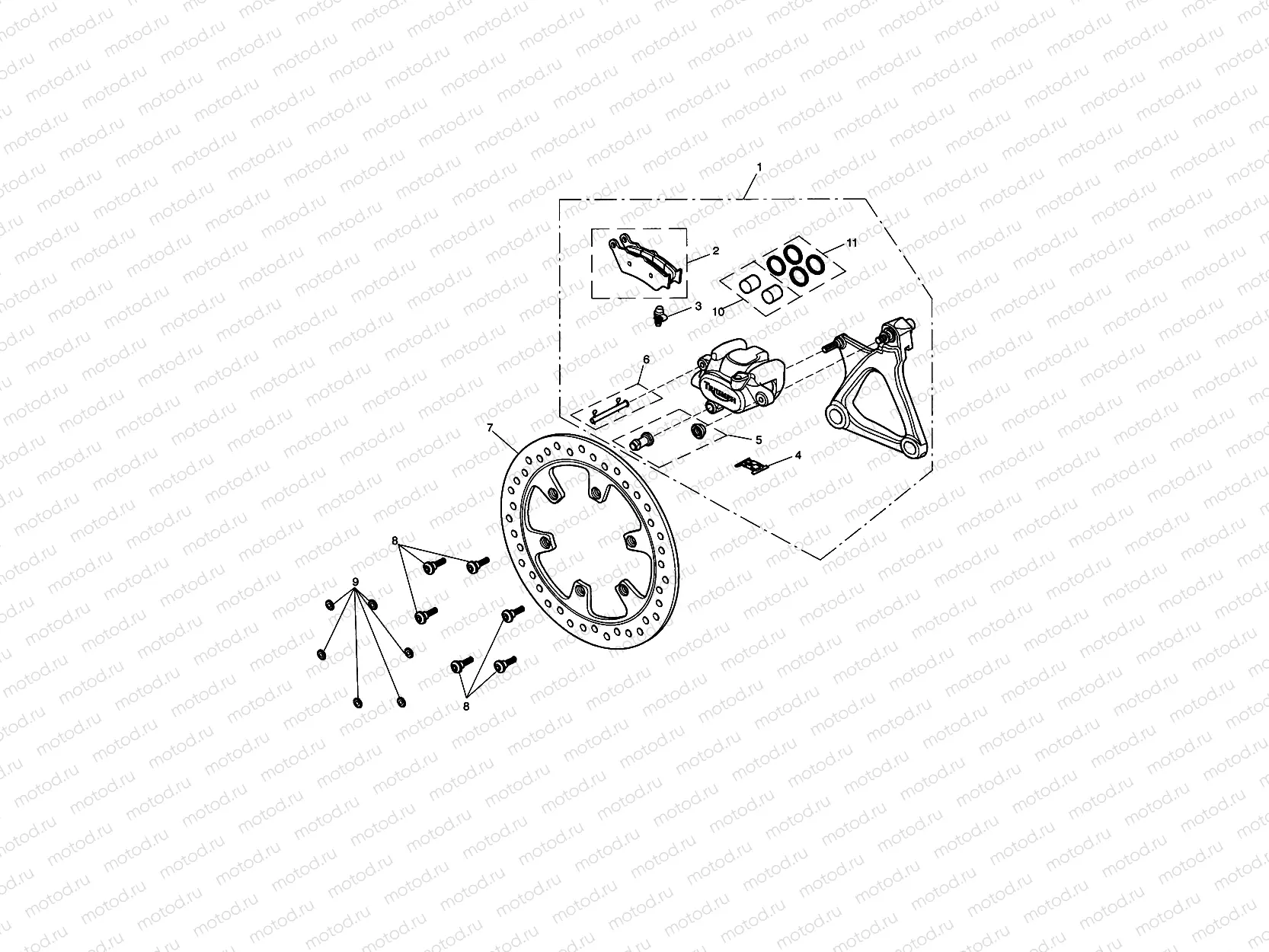 Rear Brake Caliper & Disc