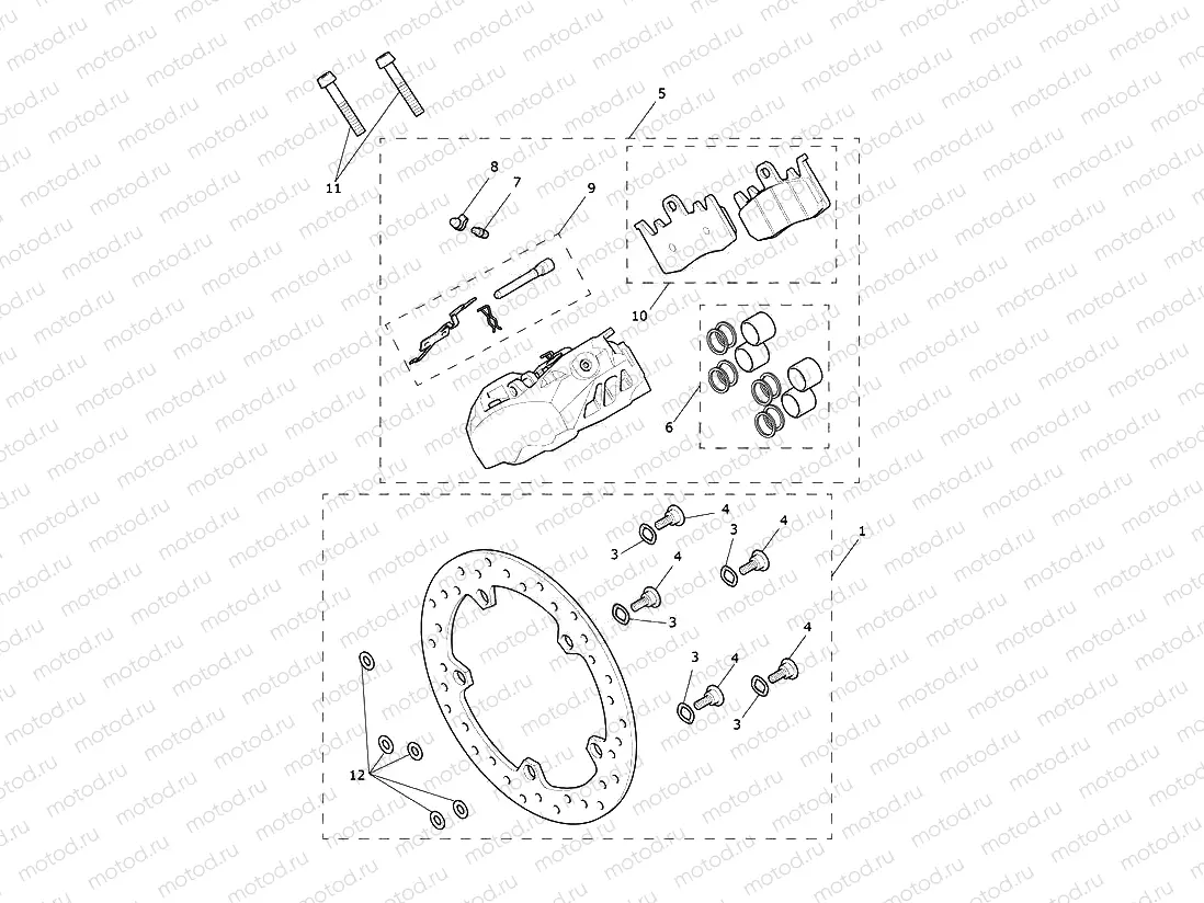 Rear Brake Caliper & Disc