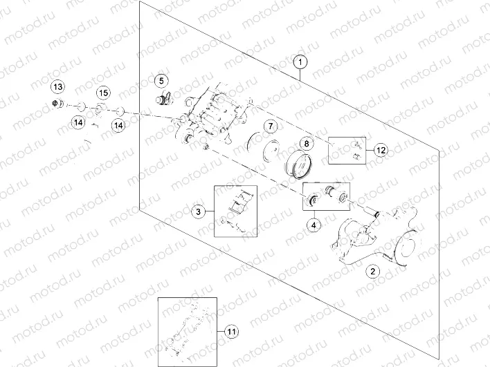 REAR BRAKE CALIPER|Frame|13