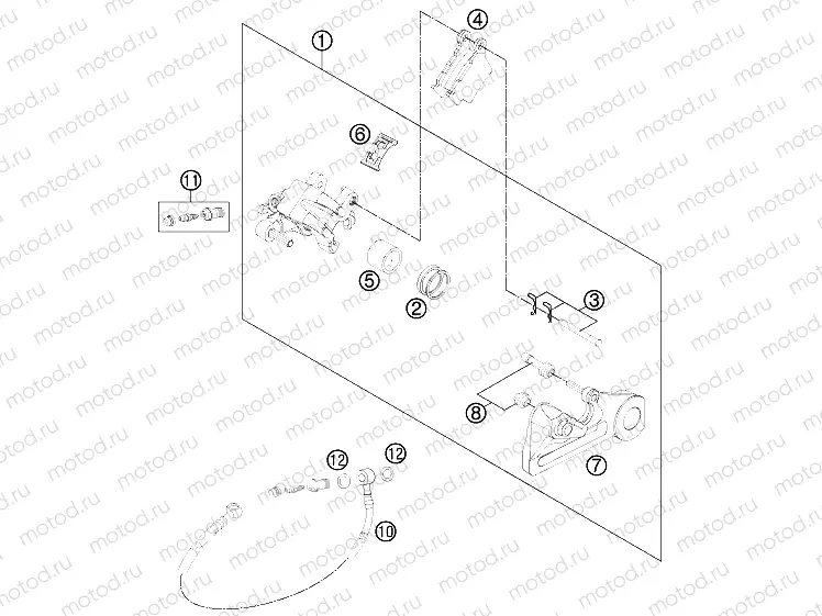 REAR BRAKE CALIPER|Frame|13