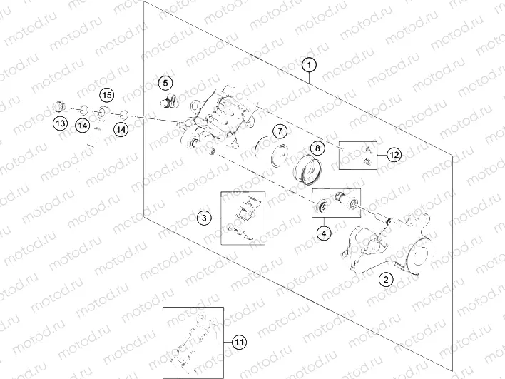 REAR BRAKE CALIPER|Frame|13