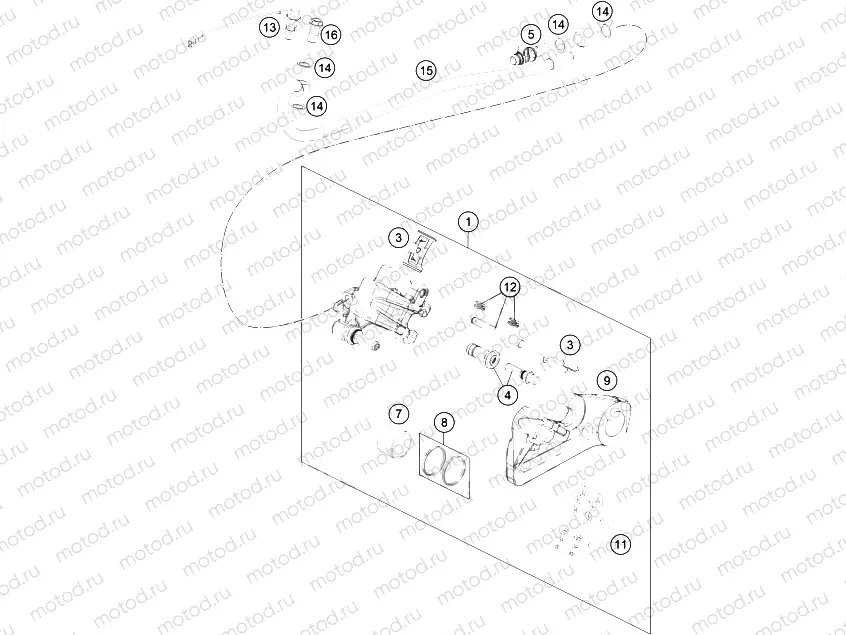 REAR BRAKE CALIPER|Frame|13