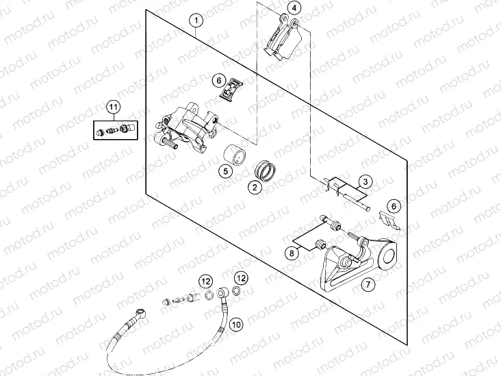 REAR BRAKE CALIPER|Frame|13